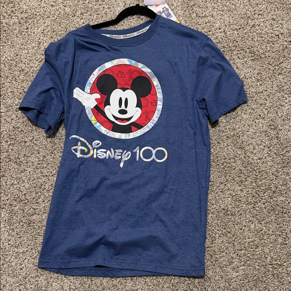 Disney Blue Mickey Mouse 100th Anniversary Tee